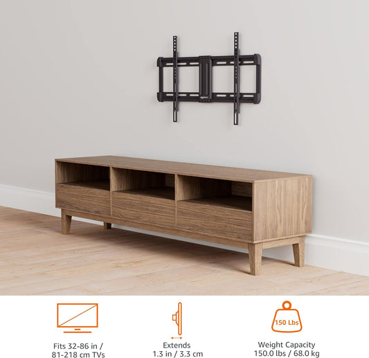 Soporte TV Pared Negro Fijo