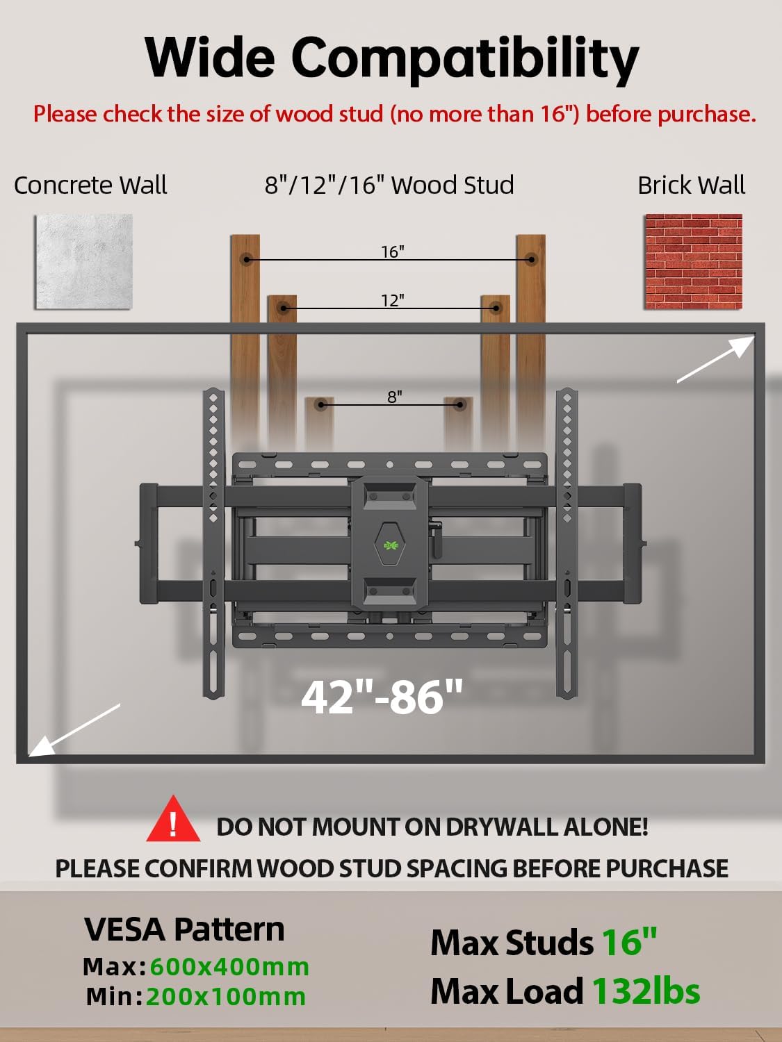 Soporte Pared TV Inclinable