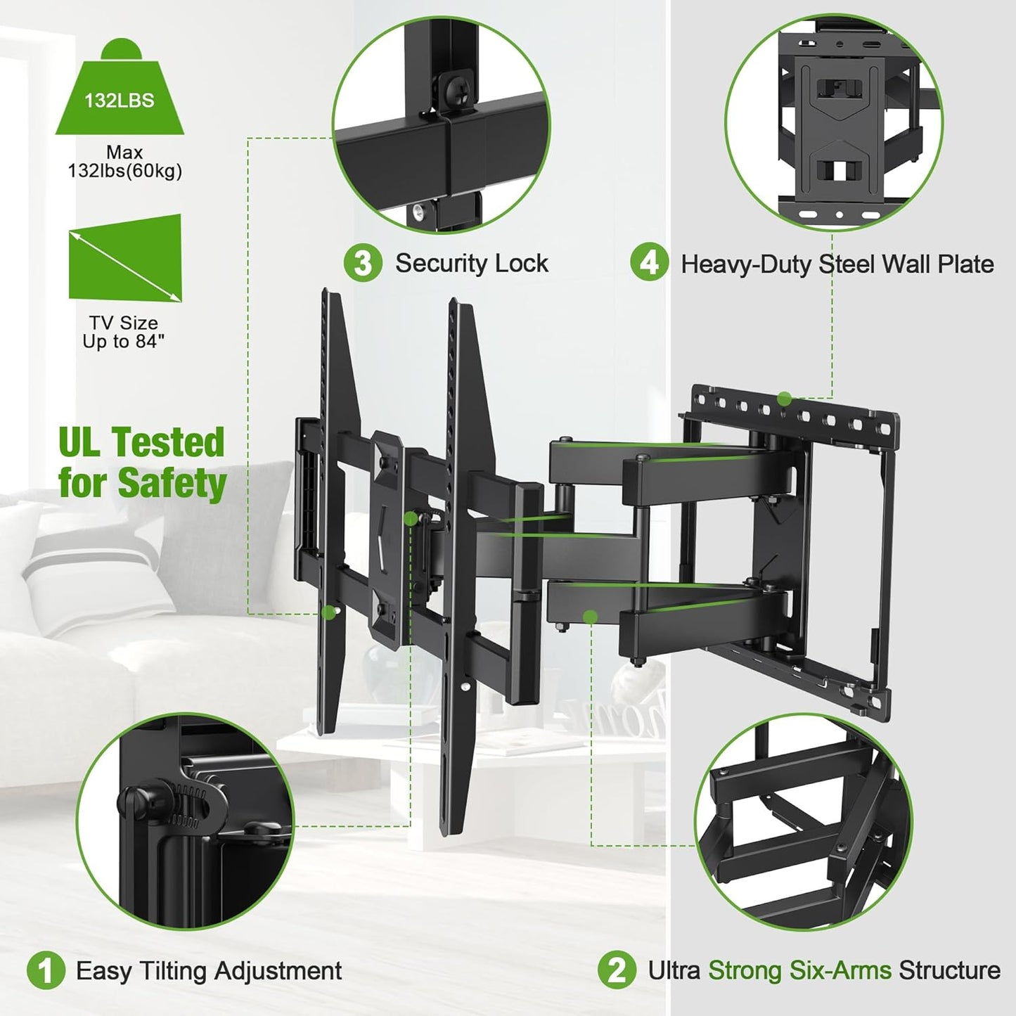 Soporte Pared TV Inclinable