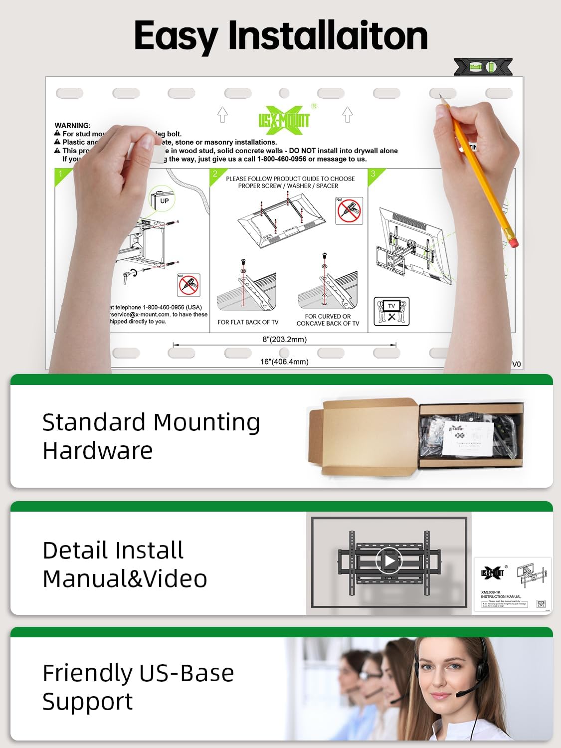 Soporte Pared TV Inclinable