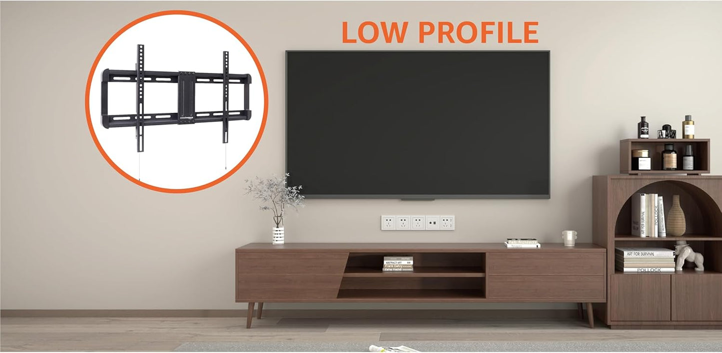 Soporte TV Pared Negro Fijo