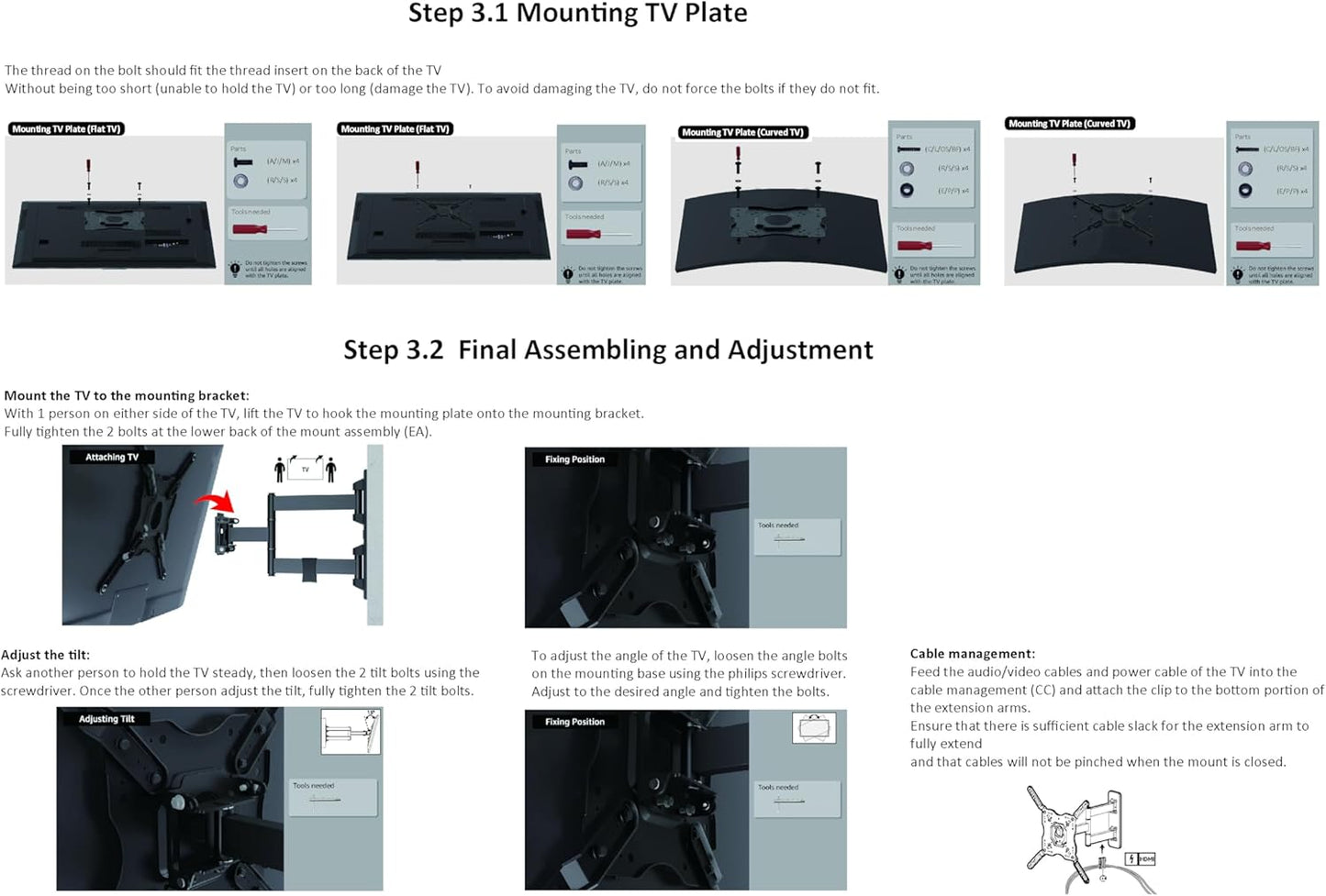 Amazon Basics Soporte Pared TV