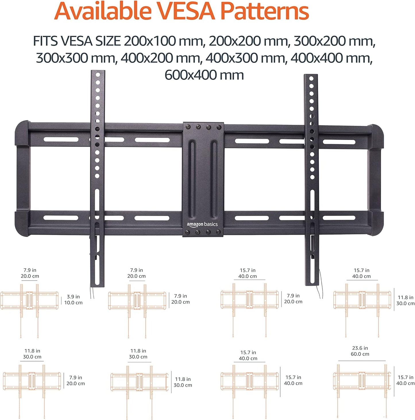 Soporte TV Pared Negro Fijo