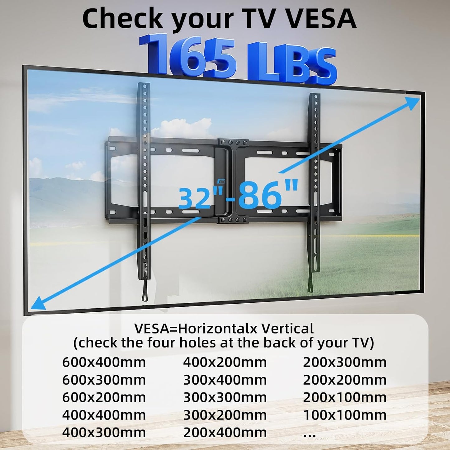 Home Vision Soporte Fijo Para Tv - Color Negro 32'' a 86''