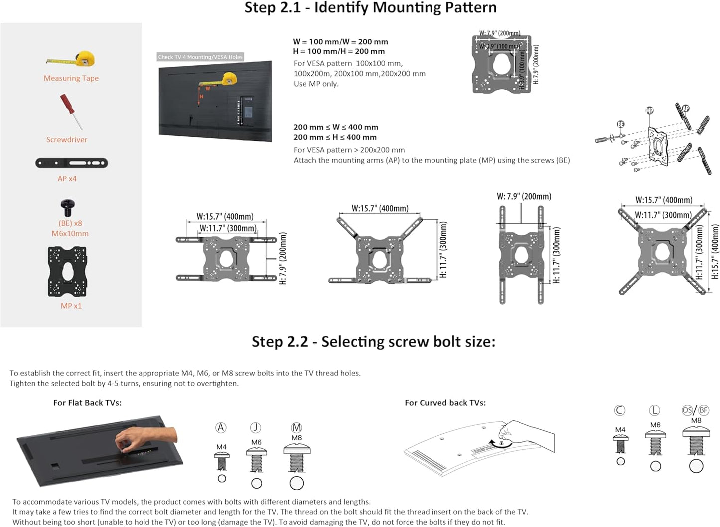 Amazon Basics Soporte Pared TV